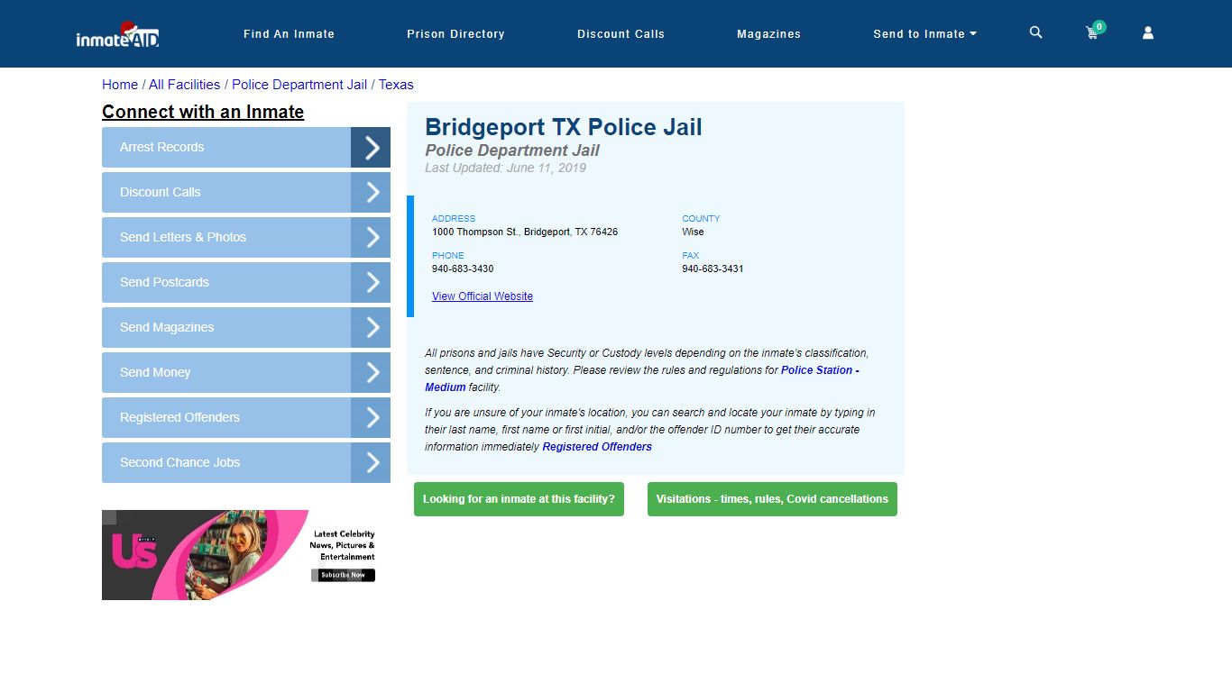 Bridgeport TX Police Jail & Inmate Search - Bridgeport, TX